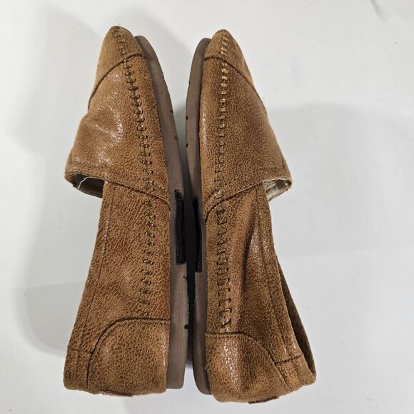 Bobs Womens W 8 Espadrille Memory Foam Brown Leather Look Textile Slip On Shoe - Picture 5 of 15